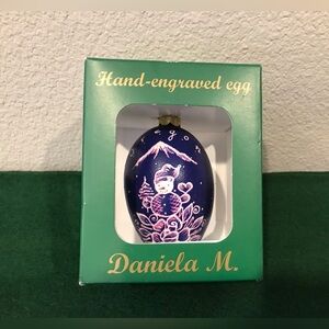 Christmas hand engraved egg